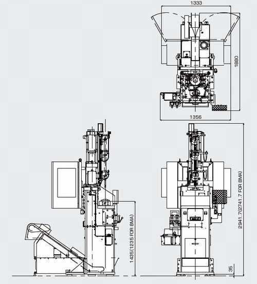 Machine dimensions