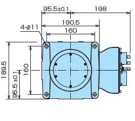 Robot base dimensions MZ07